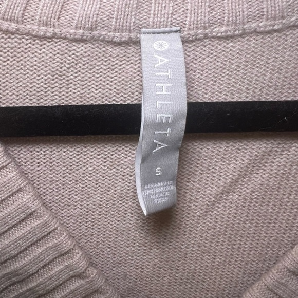 Athleta Wool Cashmere V-Neck Tunic Sweater - Picture 8 of 9